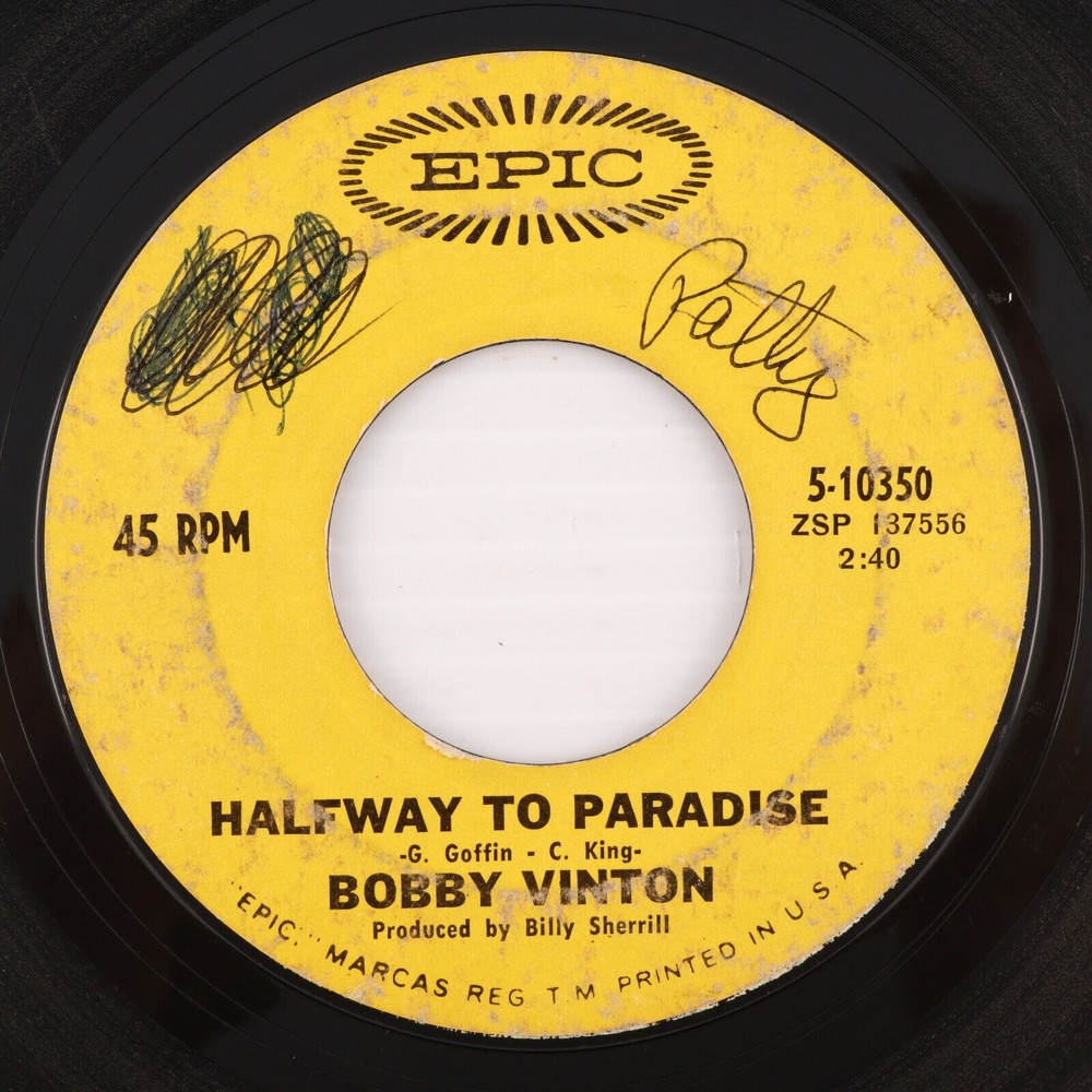 Bobby Vinton – Halfway To Paradise / Kristie 1968 45 rpm 7" Single Record 510350